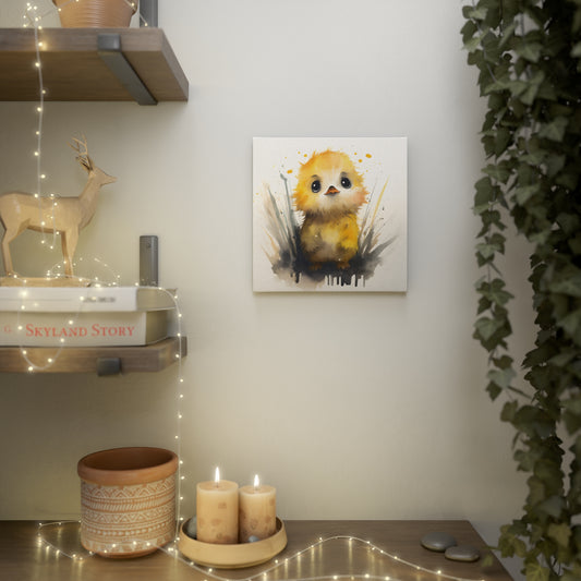 Cute Creatures: Chick (Thin Canvas Tile, 8" x 8" or 12" x 12")