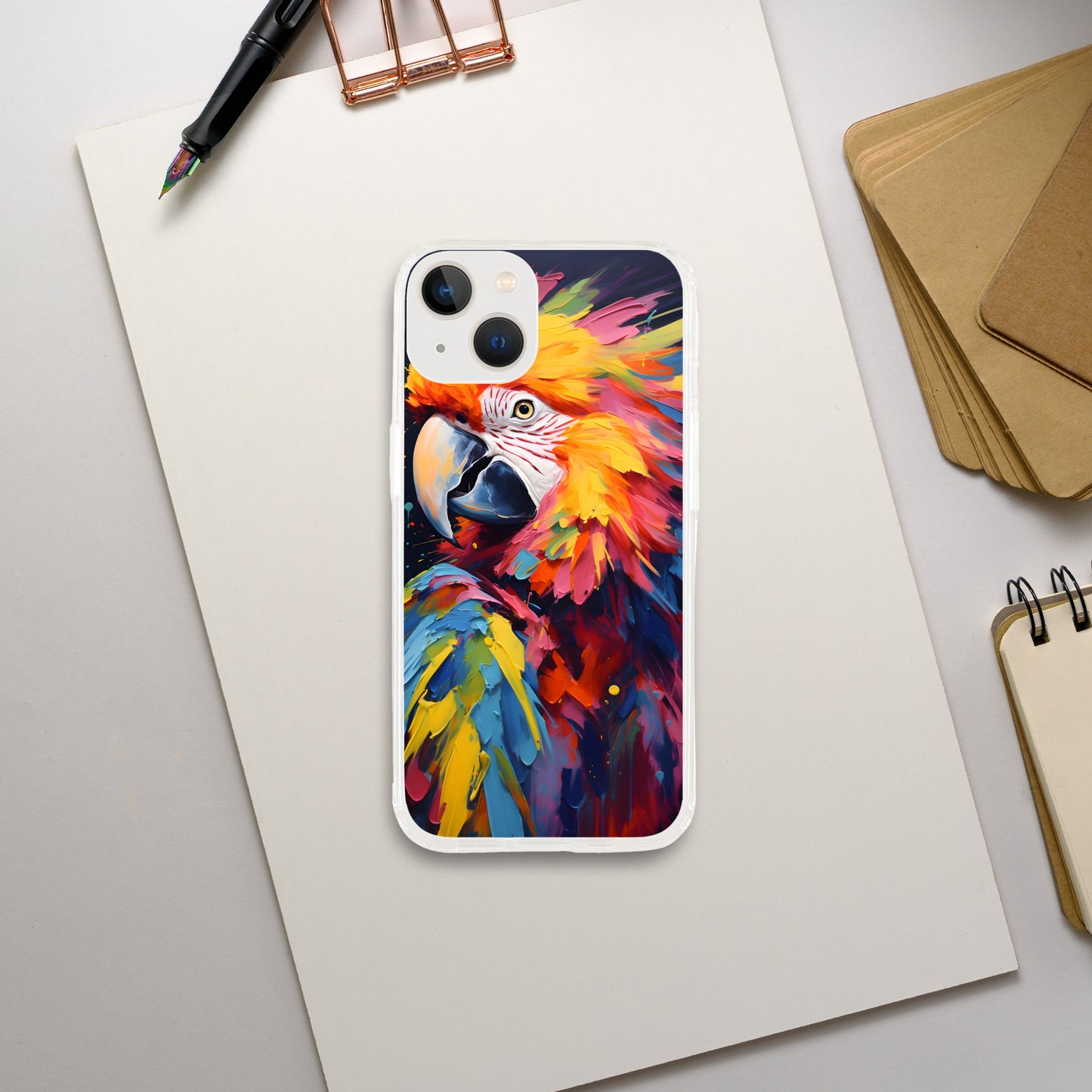 Neon Zoo: iPhone Clear Case: Macaw