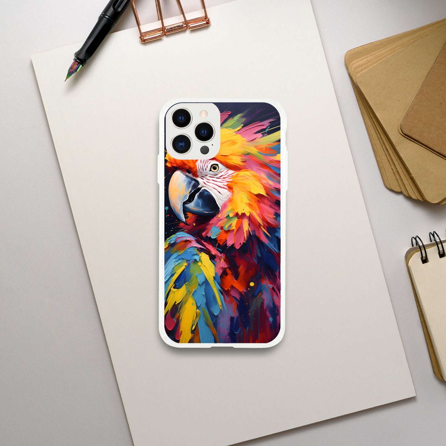 Neon Zoo: iPhone Clear Case: Macaw