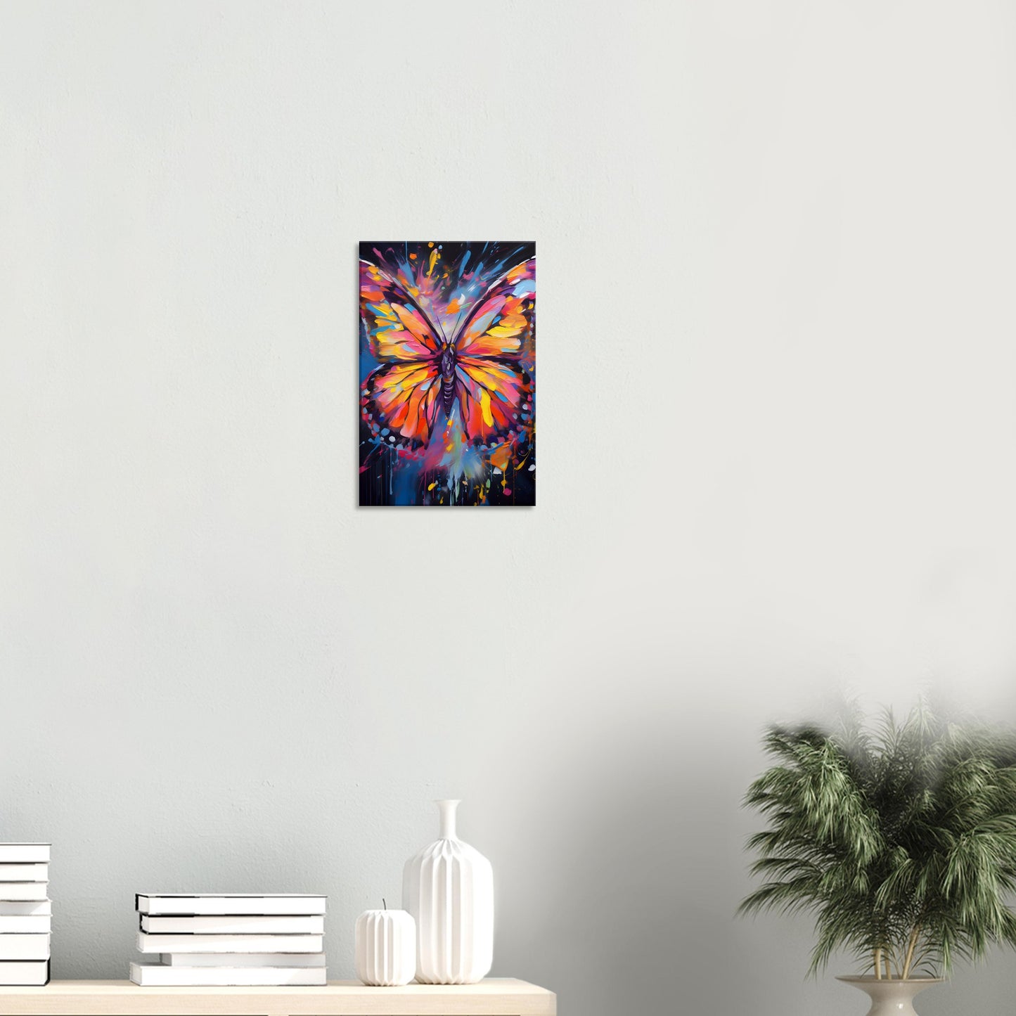 Neon Zoo: Butterfly (Thin Canvas Print, 12" x 18" or 24" x 36", Portrait)