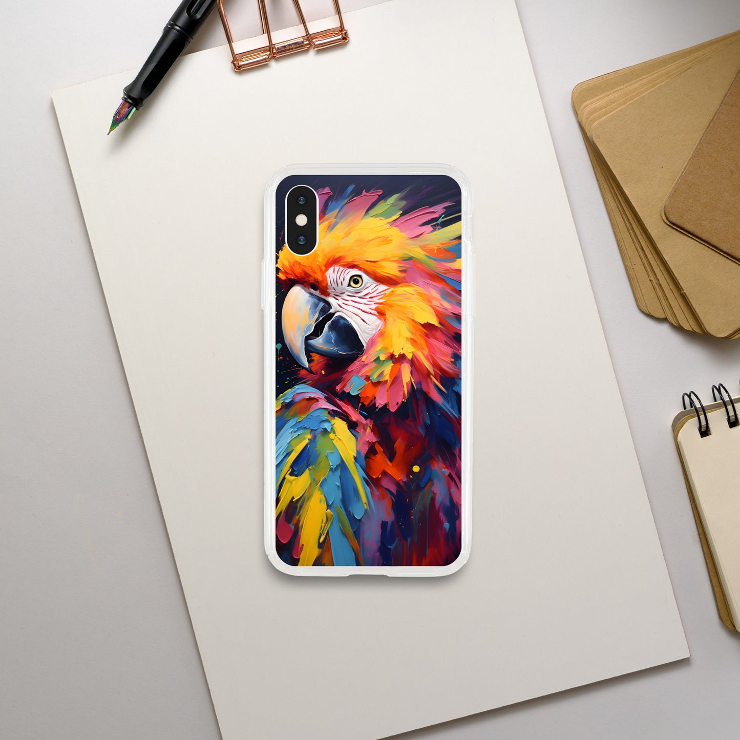 Neon Zoo: iPhone Clear Case: Macaw