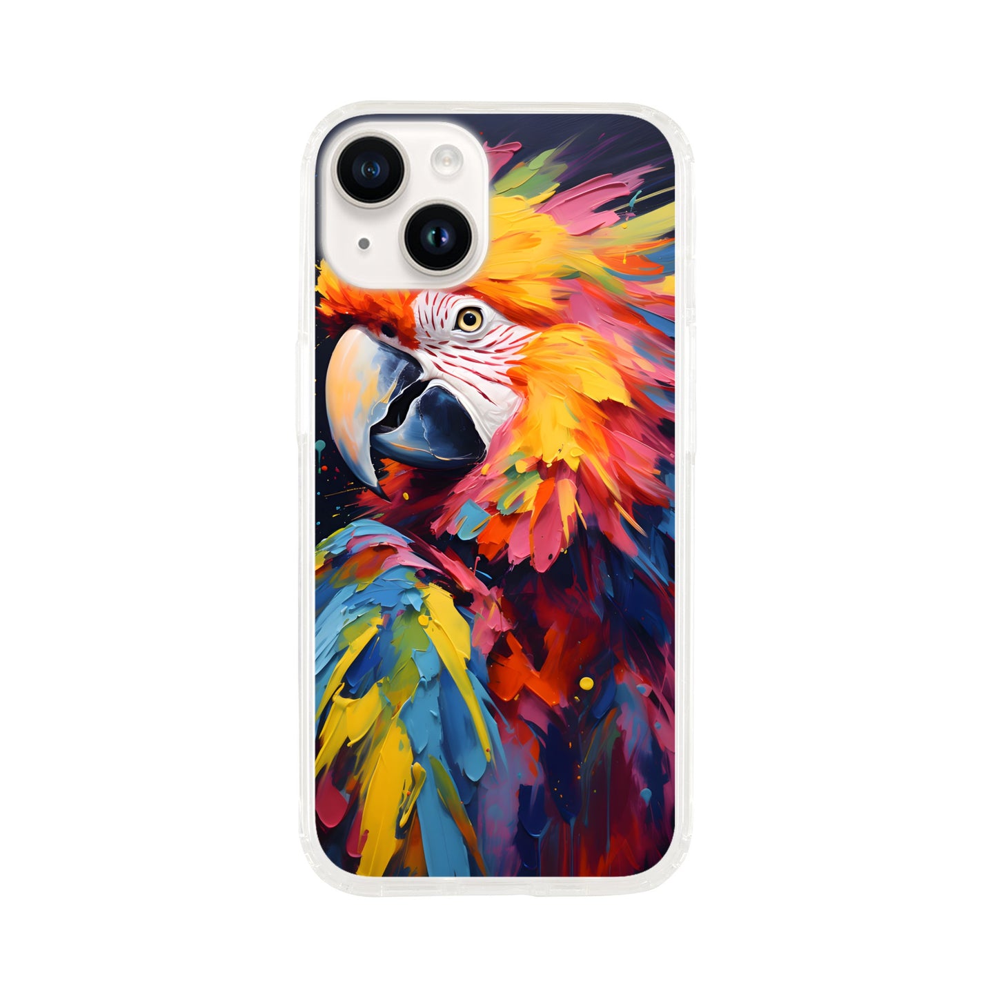 Neon Zoo: iPhone Clear Case: Macaw