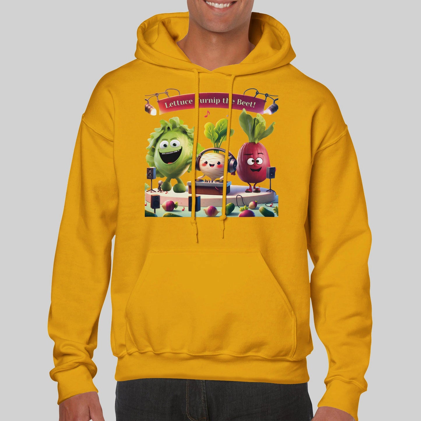 Classic Unisex Pullover Hoodie: Beets by Day - "Lettuce Turnip the Beet!"