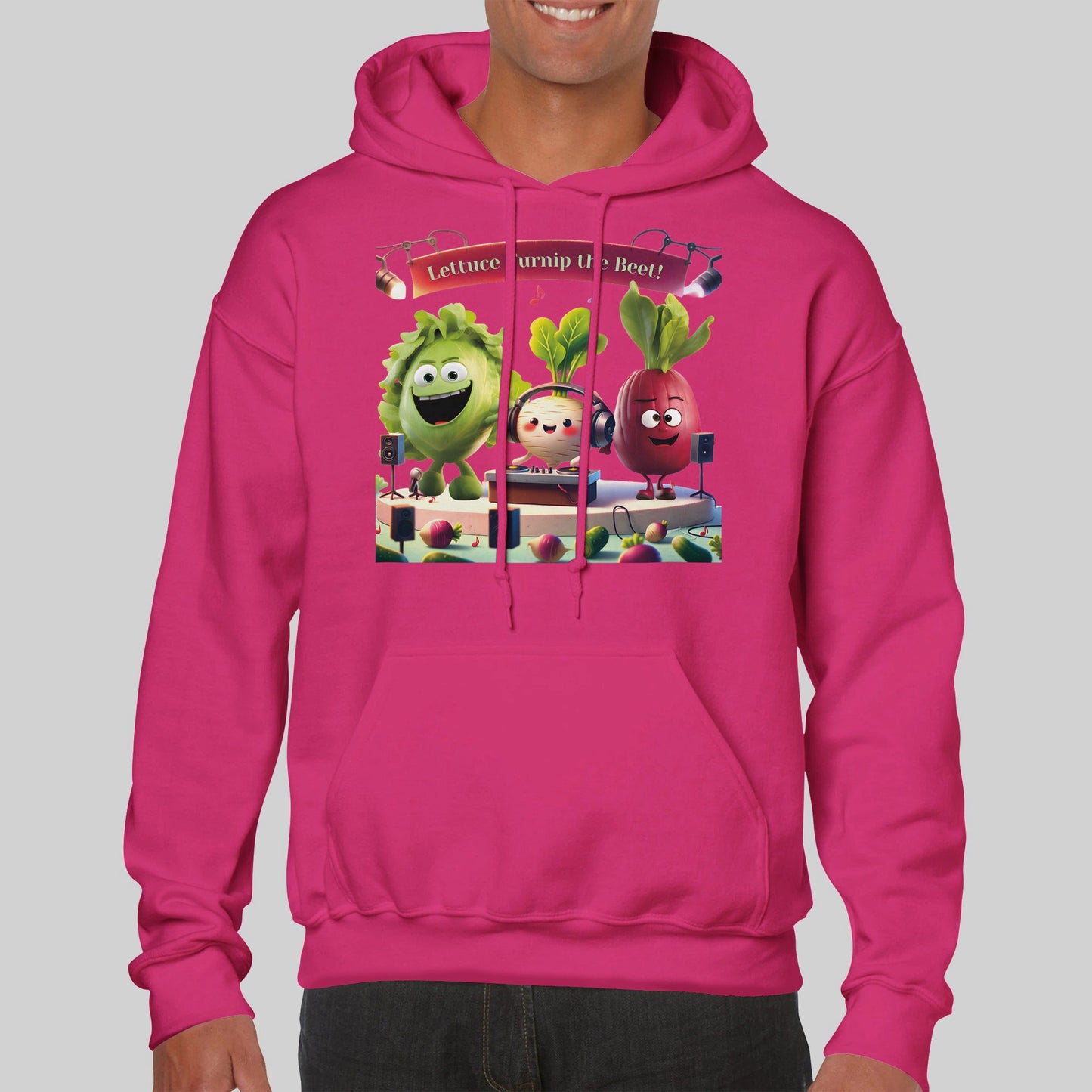 Classic Unisex Pullover Hoodie: Beets by Day - "Lettuce Turnip the Beet!"