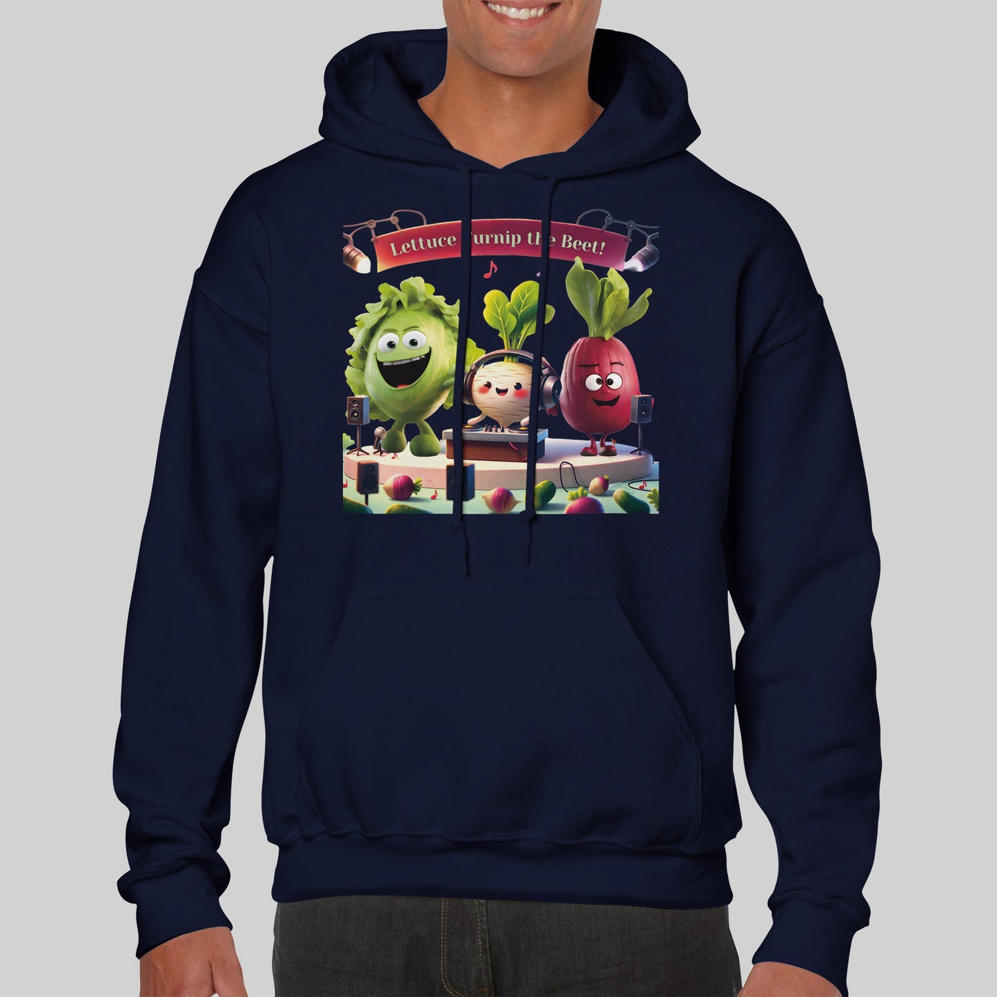 Classic Unisex Pullover Hoodie: Beets by Day - "Lettuce Turnip the Beet!"