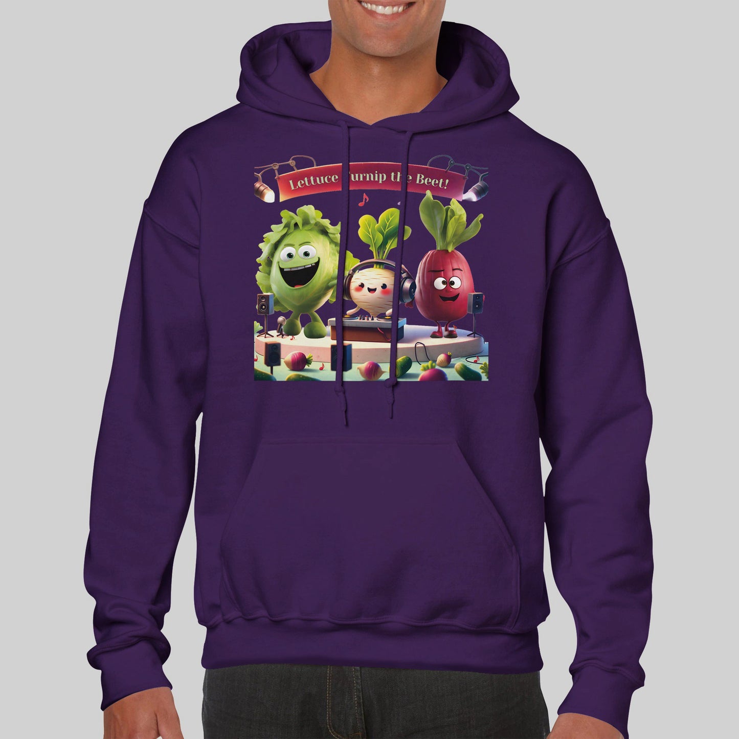 Classic Unisex Pullover Hoodie: Beets by Day - "Lettuce Turnip the Beet!"