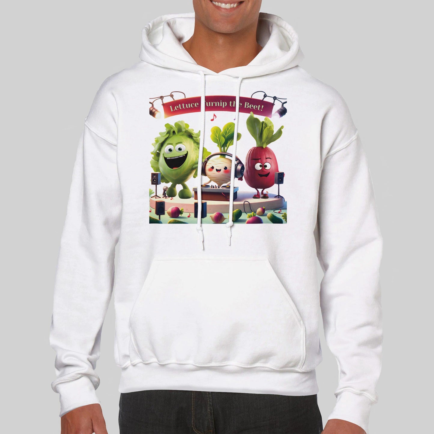 Classic Unisex Pullover Hoodie: Beets by Day - "Lettuce Turnip the Beet!"