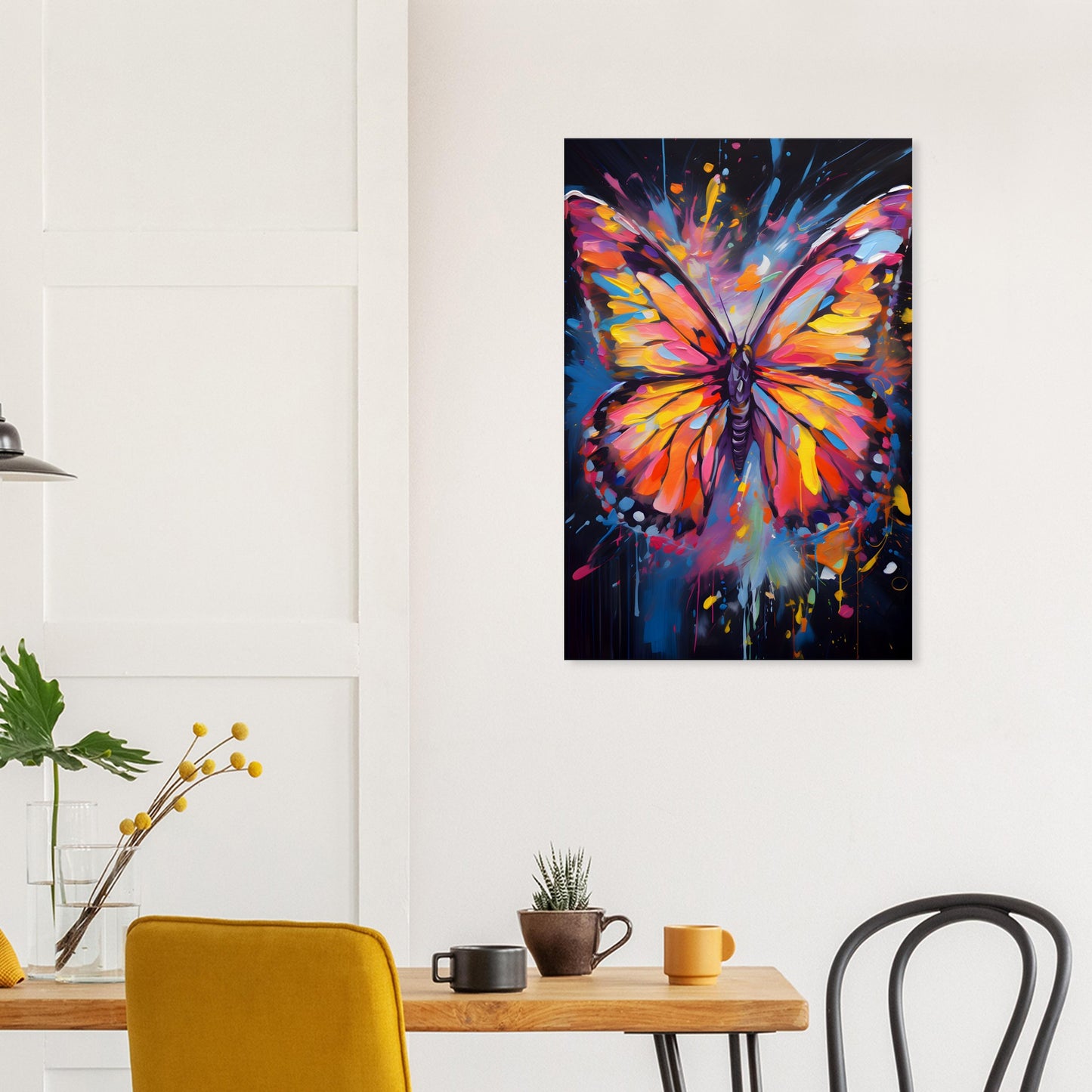 Neon Zoo: Butterfly (Thin Canvas Print, 12" x 18" or 24" x 36", Portrait)