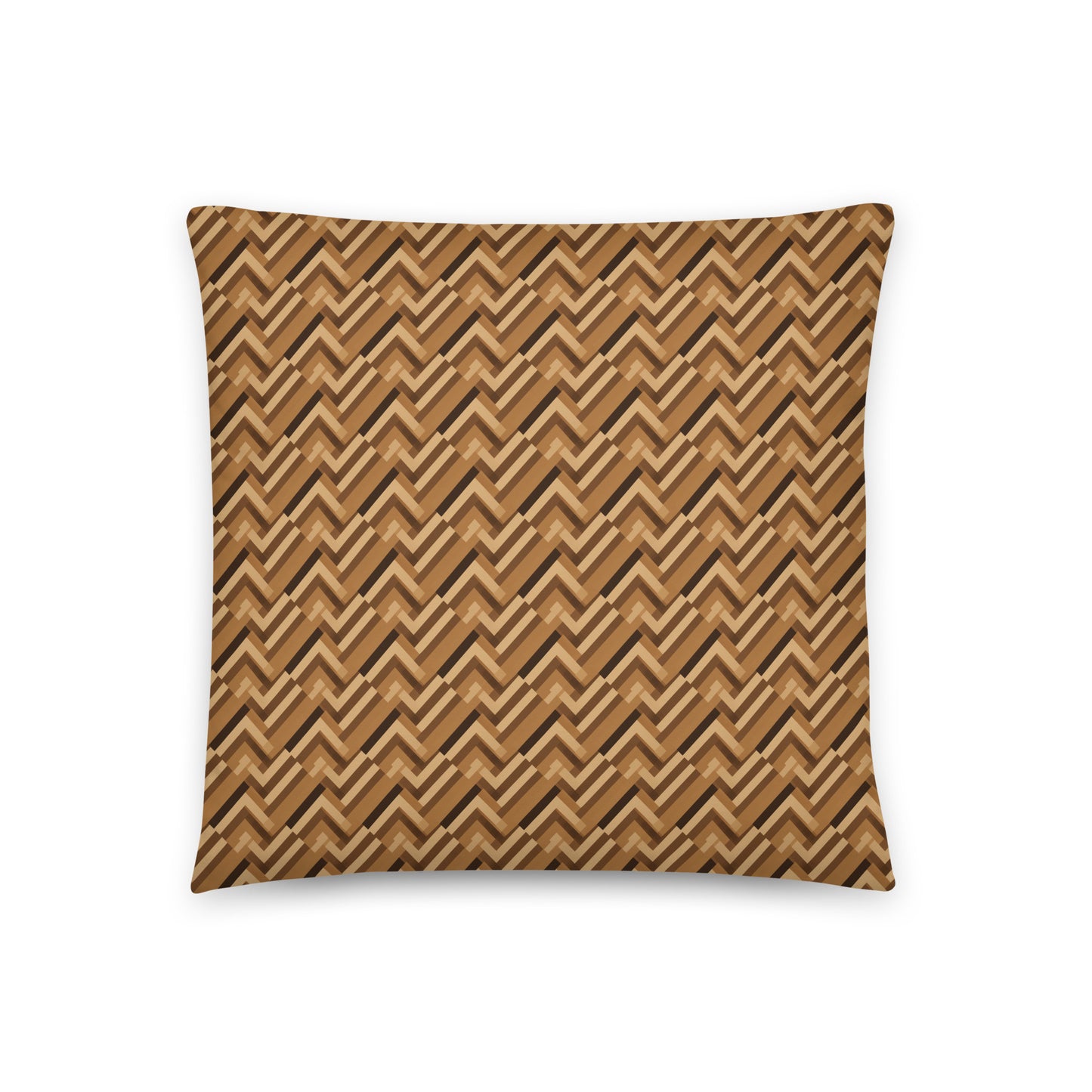 Cushion: Brown Chevron (18" x 18", 20" x 12" or 22" x 22")