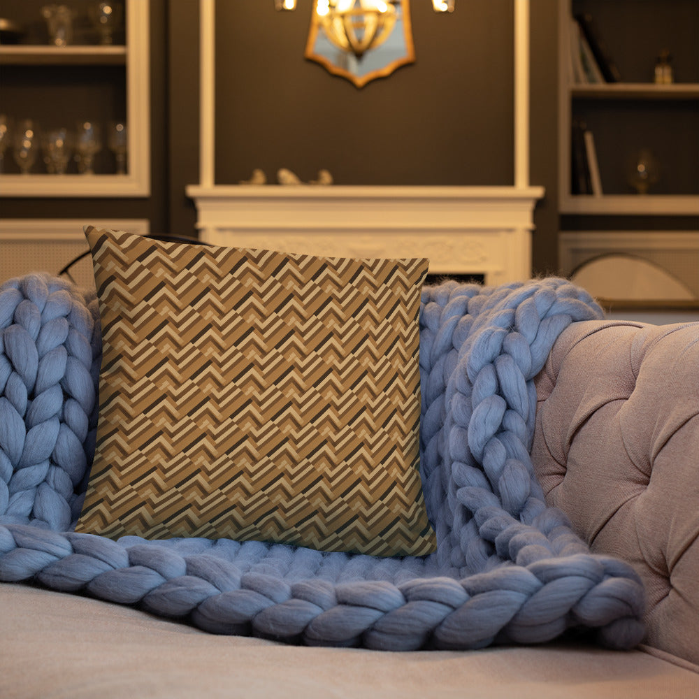 Cushion: Brown Chevron (18" x 18", 20" x 12" or 22" x 22")