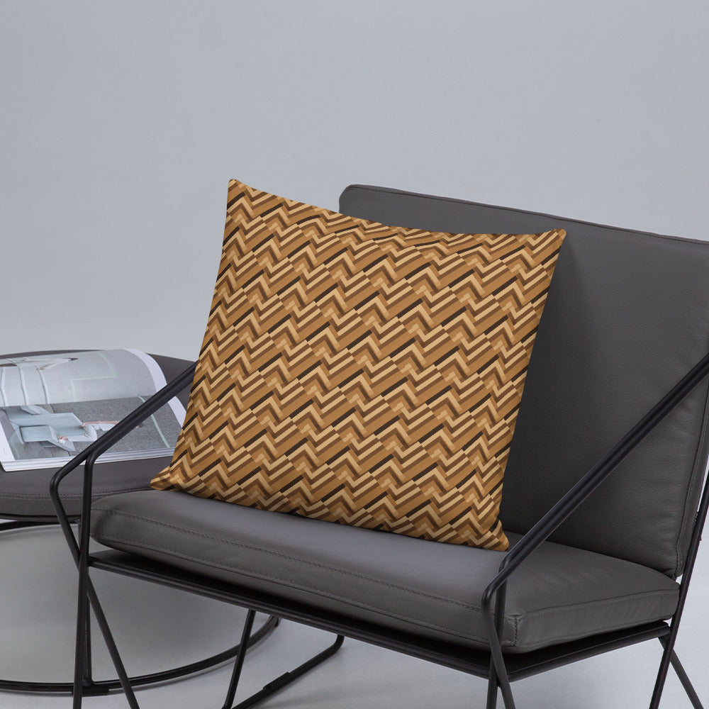 Cushion: Brown Chevron (18" x 18", 20" x 12" or 22" x 22")