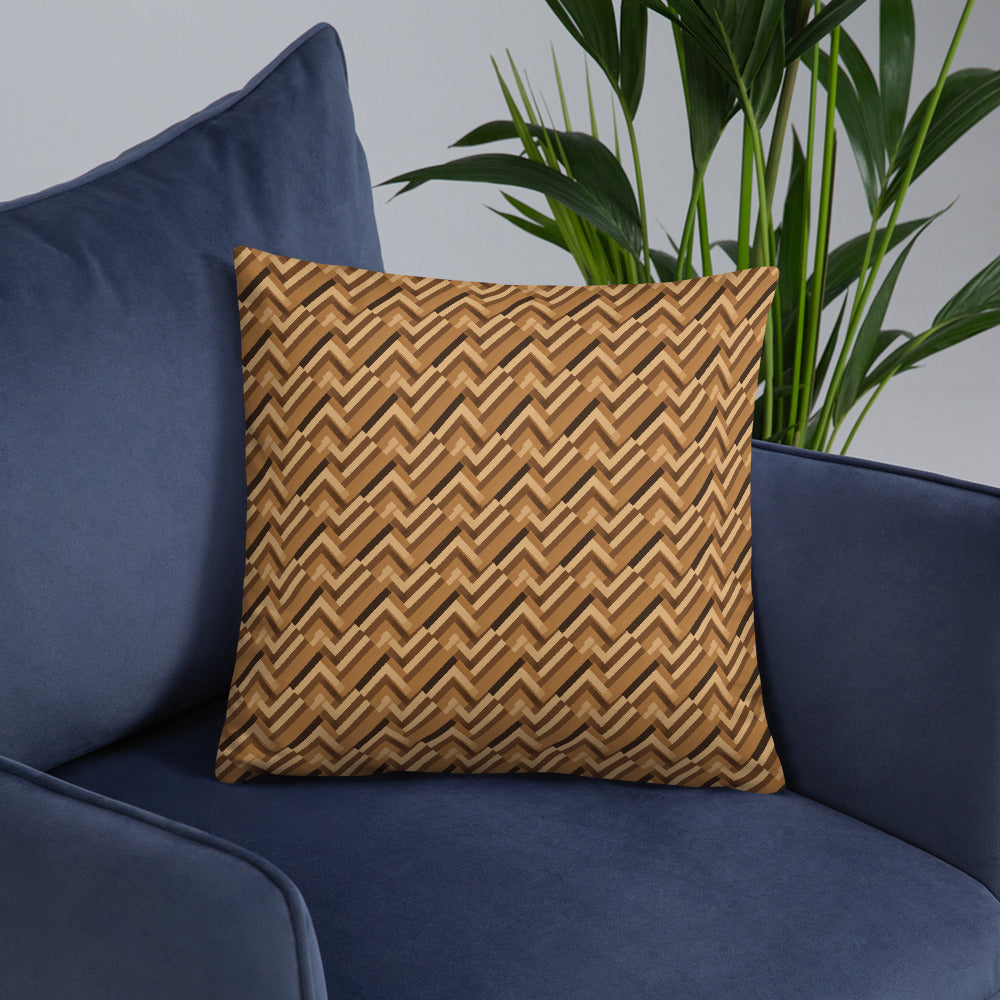 Cushion: Brown Chevron (18" x 18", 20" x 12" or 22" x 22")