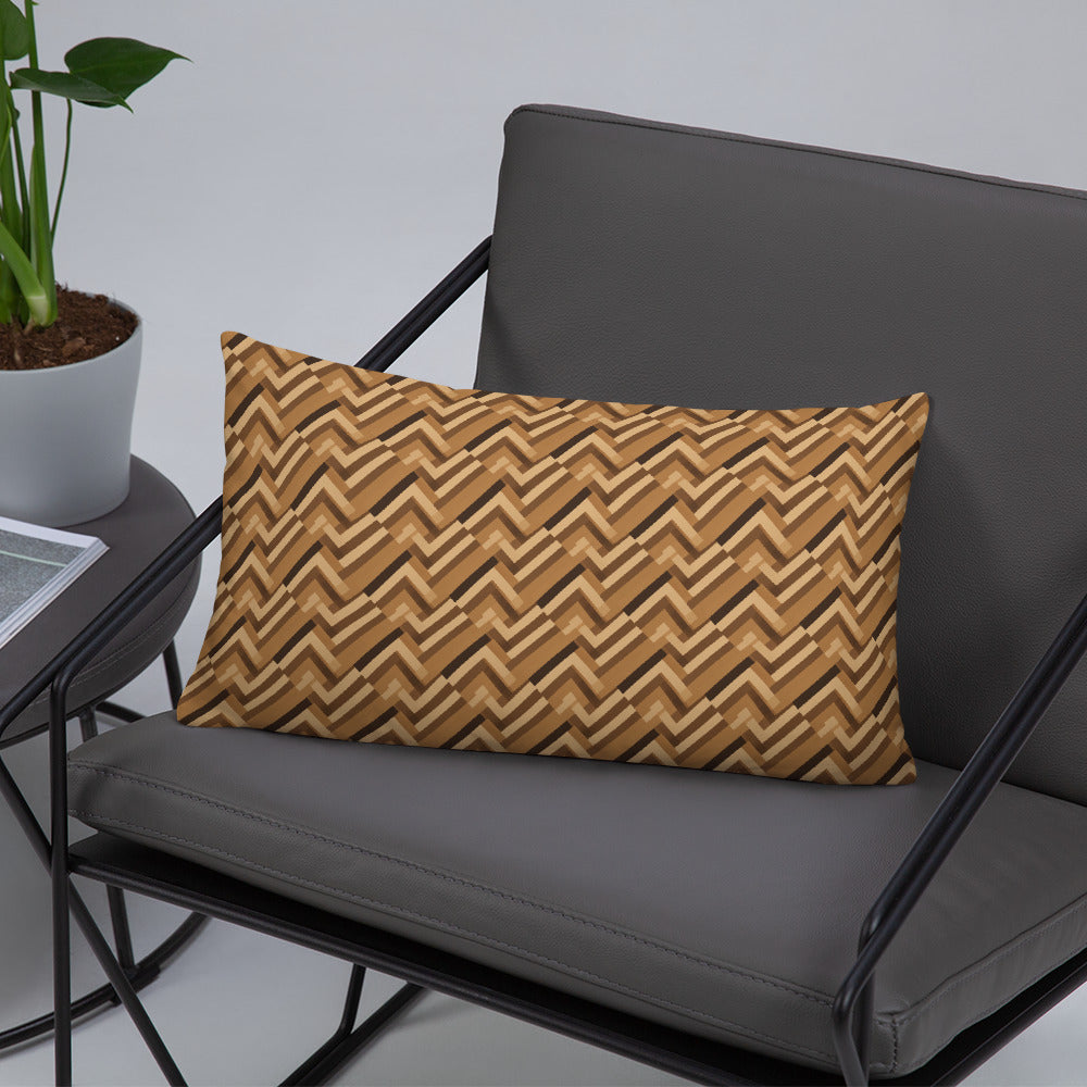 Cushion: Brown Chevron (18" x 18", 20" x 12" or 22" x 22")