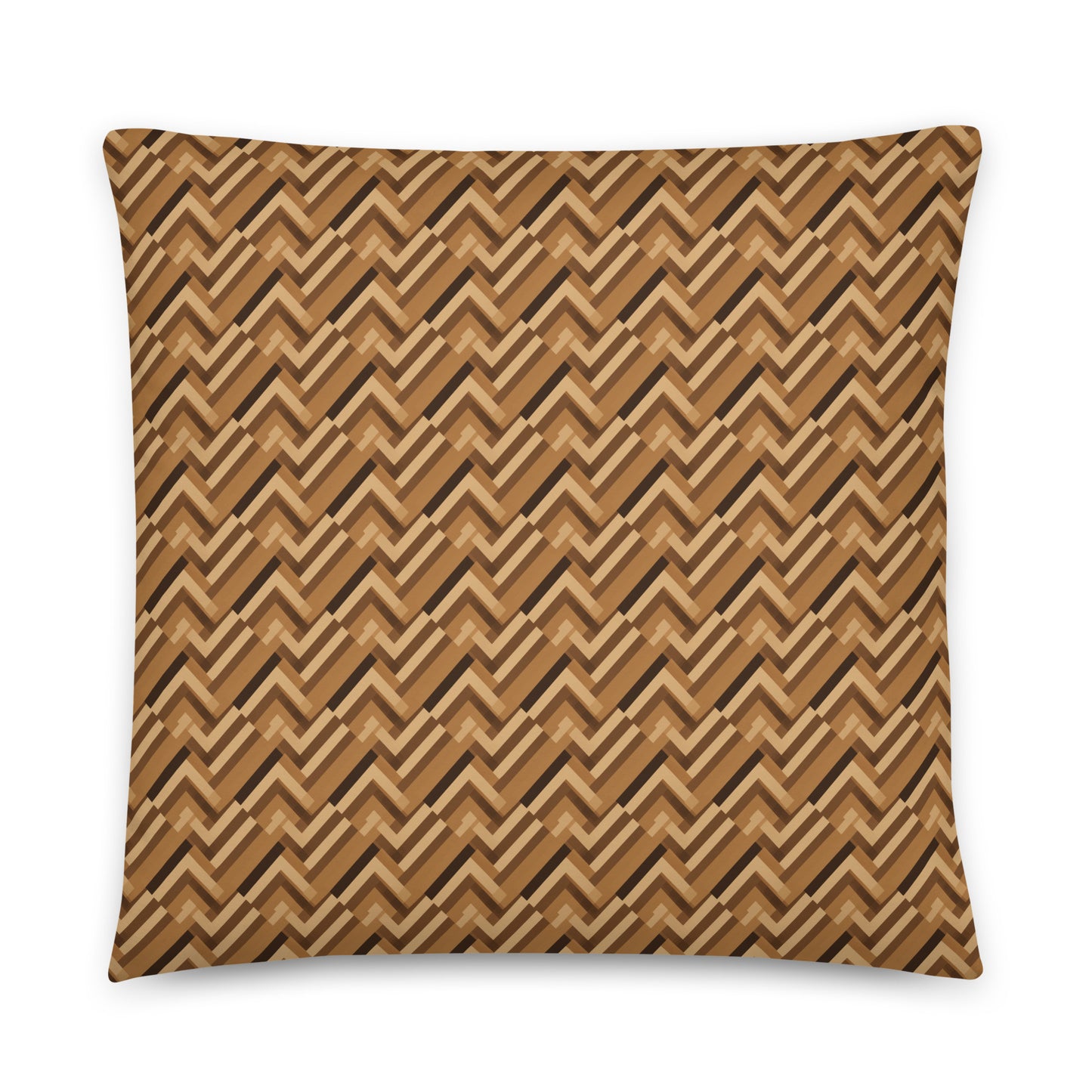 Cushion: Brown Chevron (18" x 18", 20" x 12" or 22" x 22")