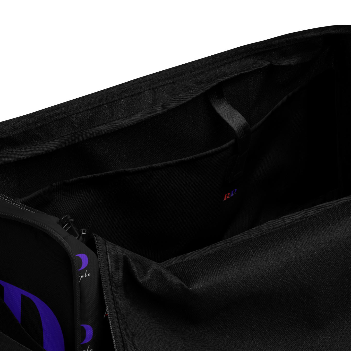 Duffle Bag: Red-Purple - Patterned Logo