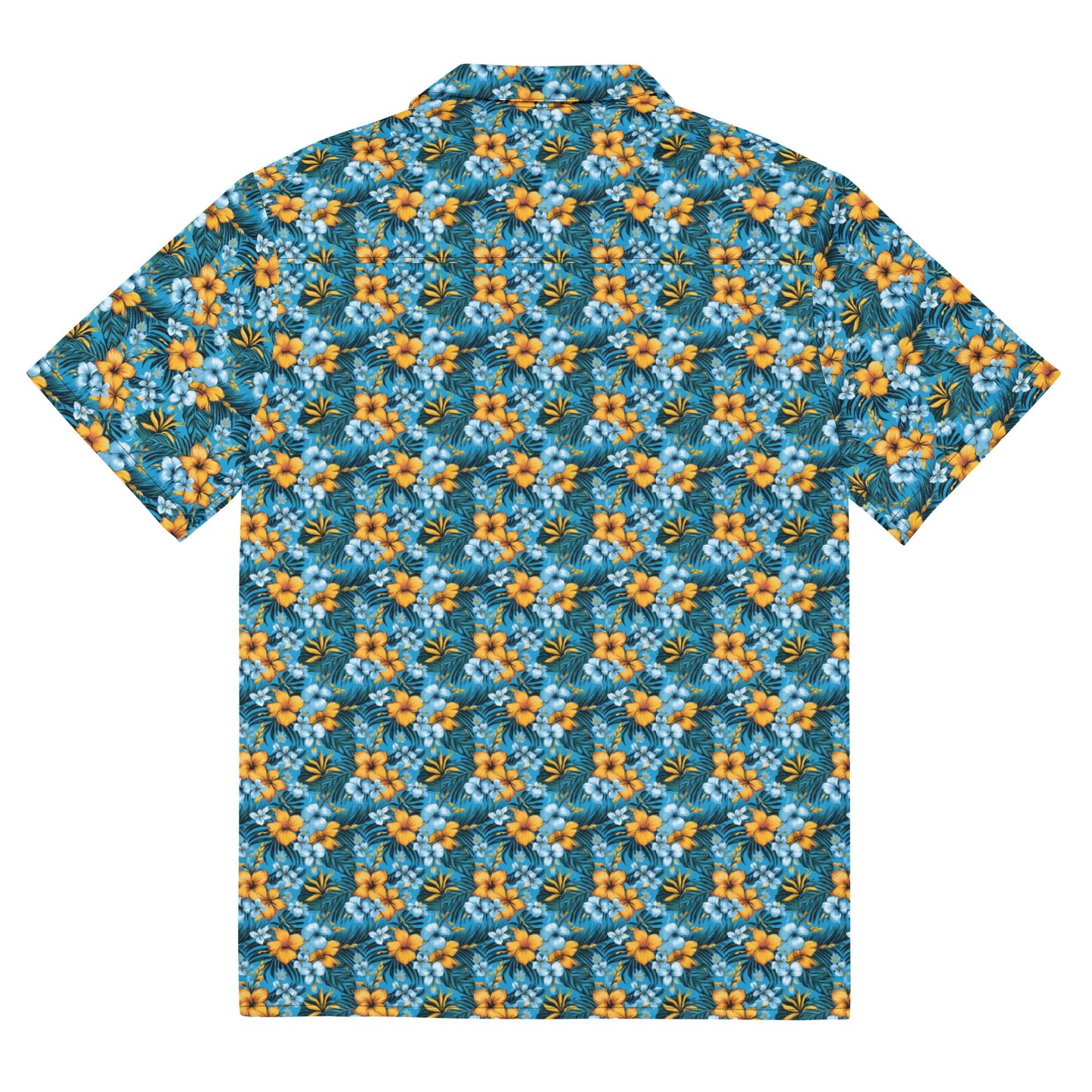 Unisex Button Shirt: Floral Print 01