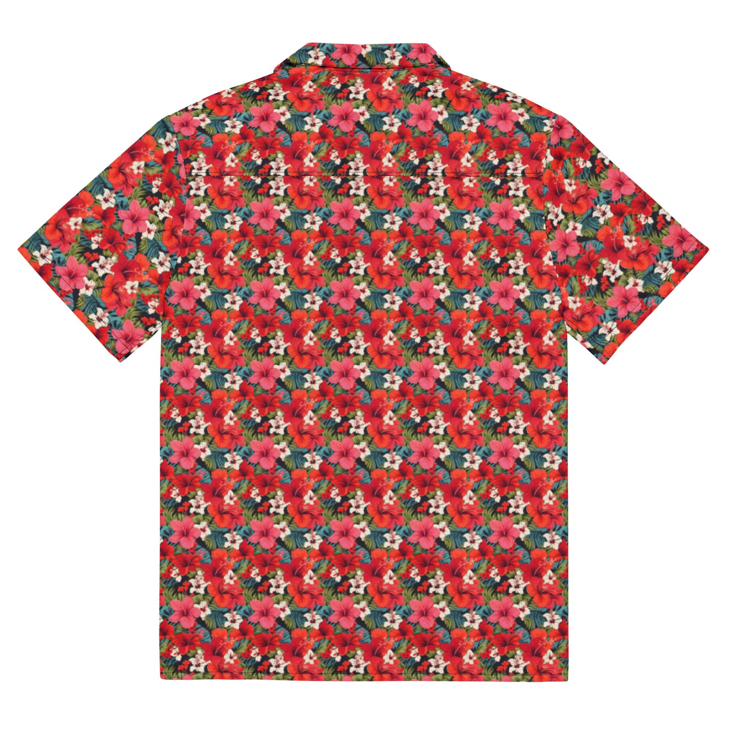 Unisex Button Shirt: Floral Print 02