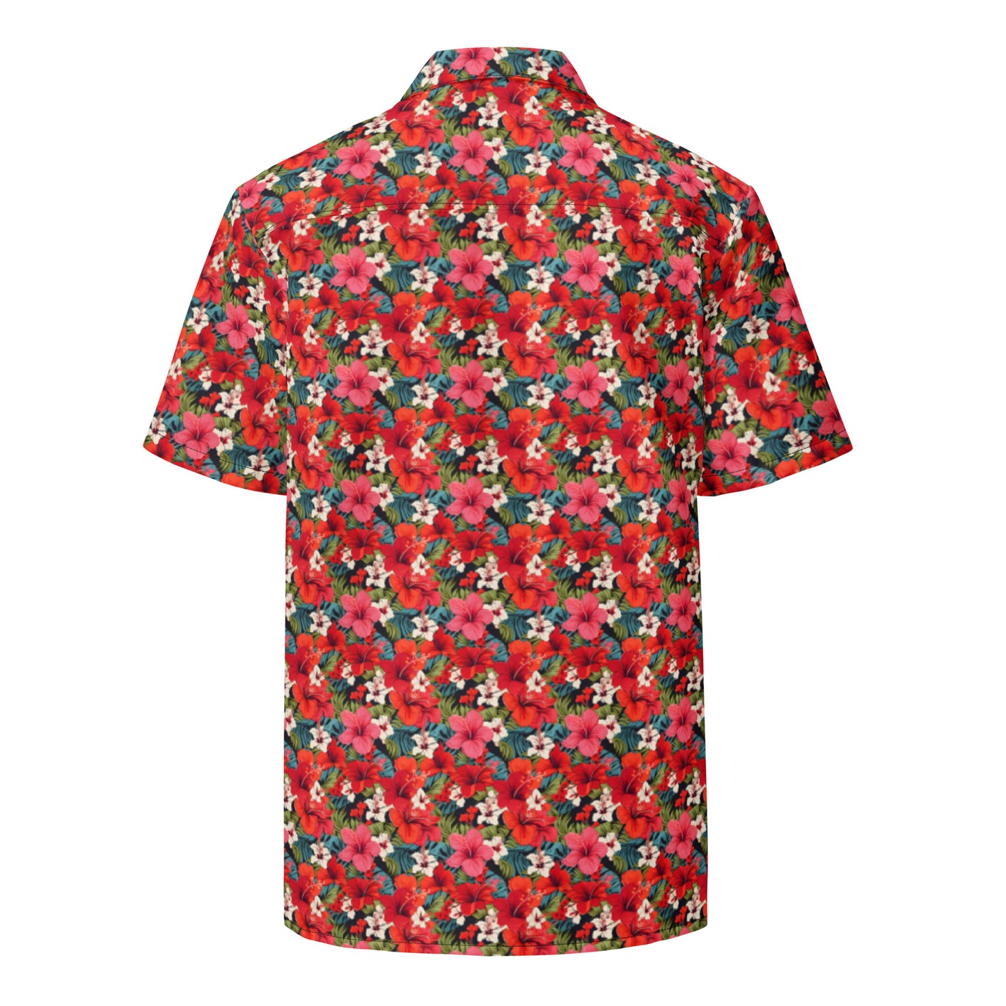 Unisex Button Shirt: Floral Print 02