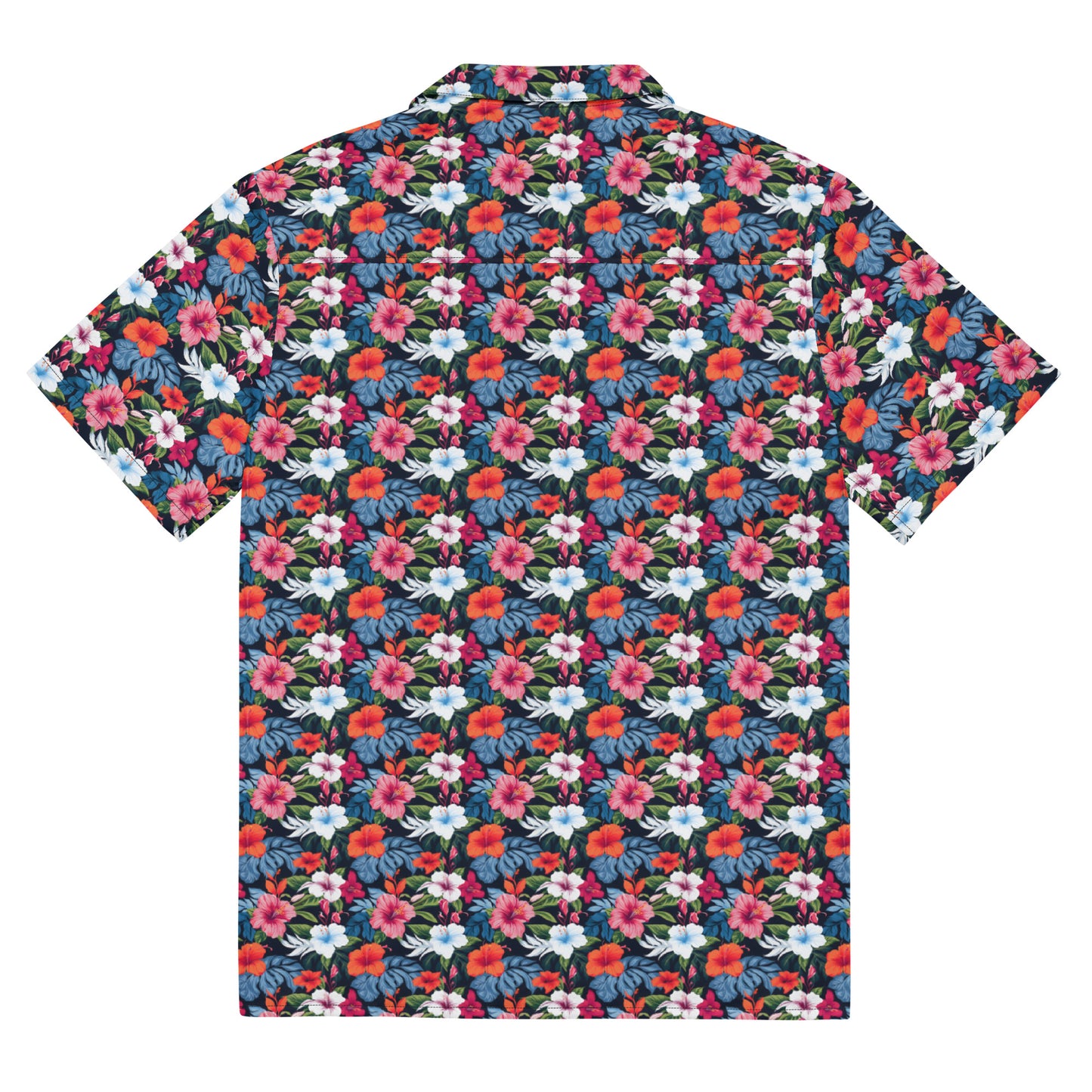 Unisex Button Shirt: Floral Print 03