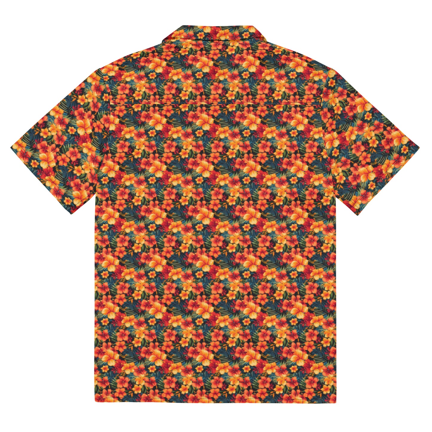 Unisex Button Shirt: Floral Print 04