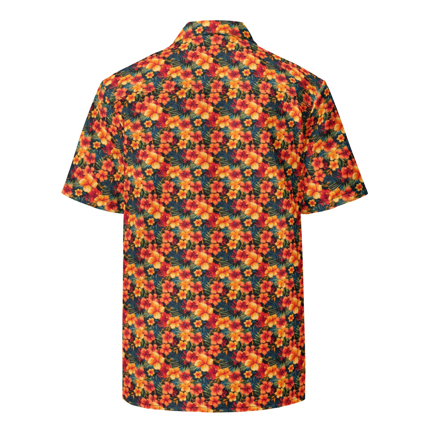 Unisex Button Shirt: Floral Print 04