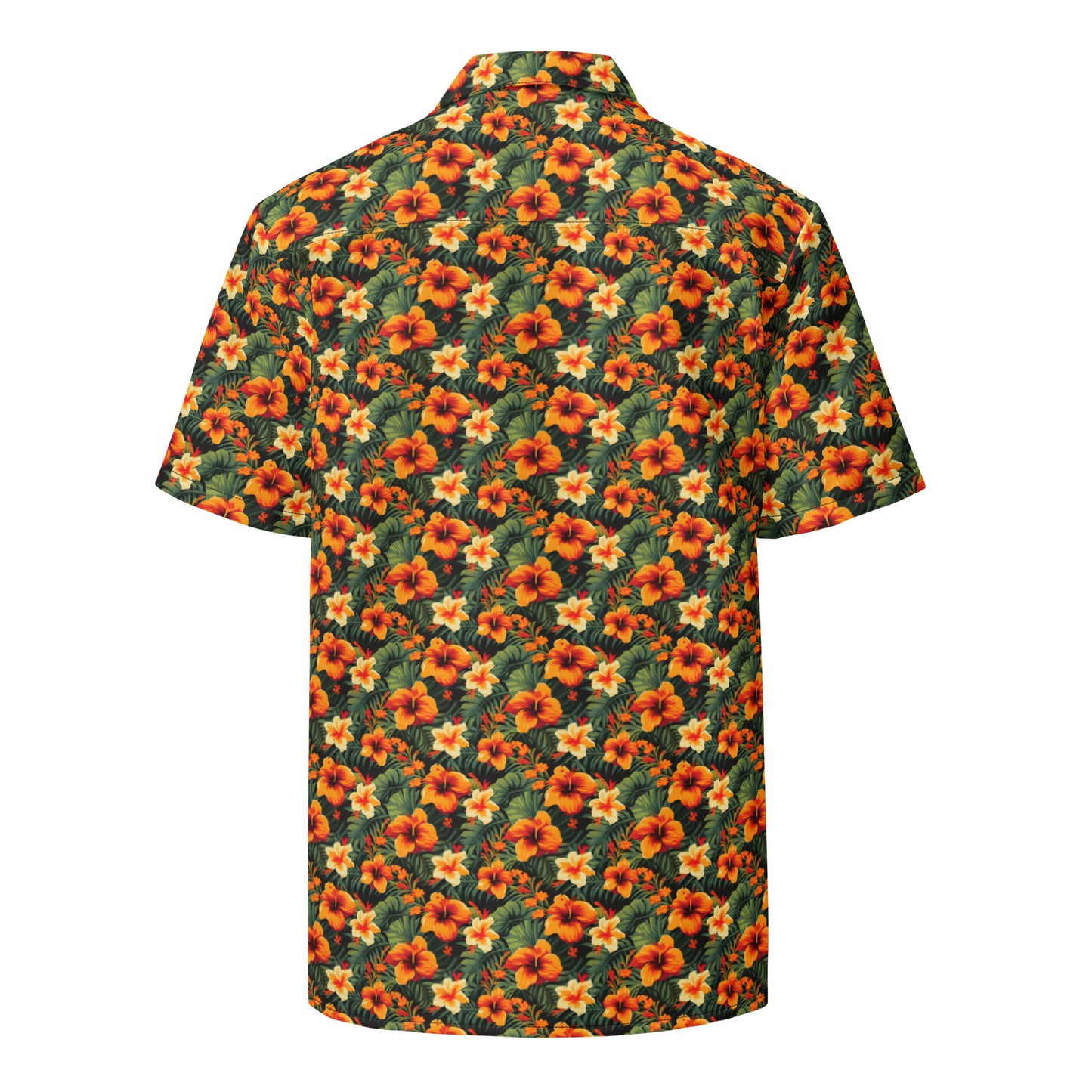 Unisex Button Shirt: Floral Print 06