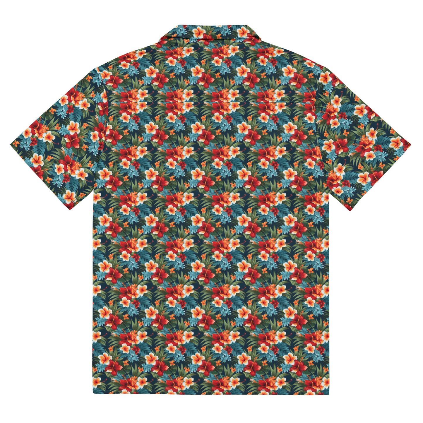 Unisex Button Shirt: Floral Print 07