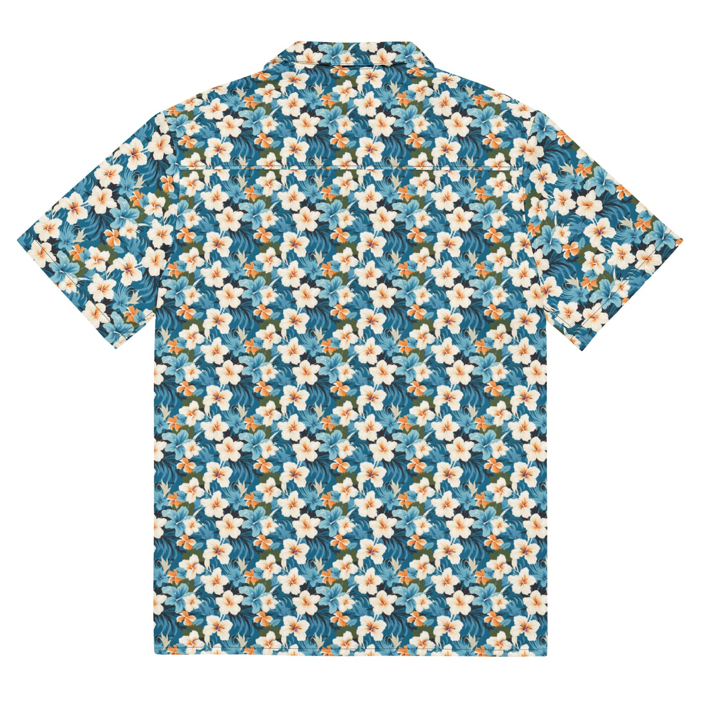 Unisex Button Shirt: Floral Print 08