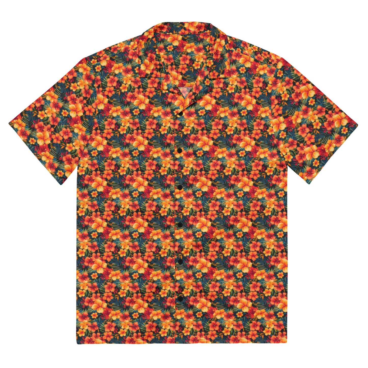 Unisex Button Shirt: Floral Print 04