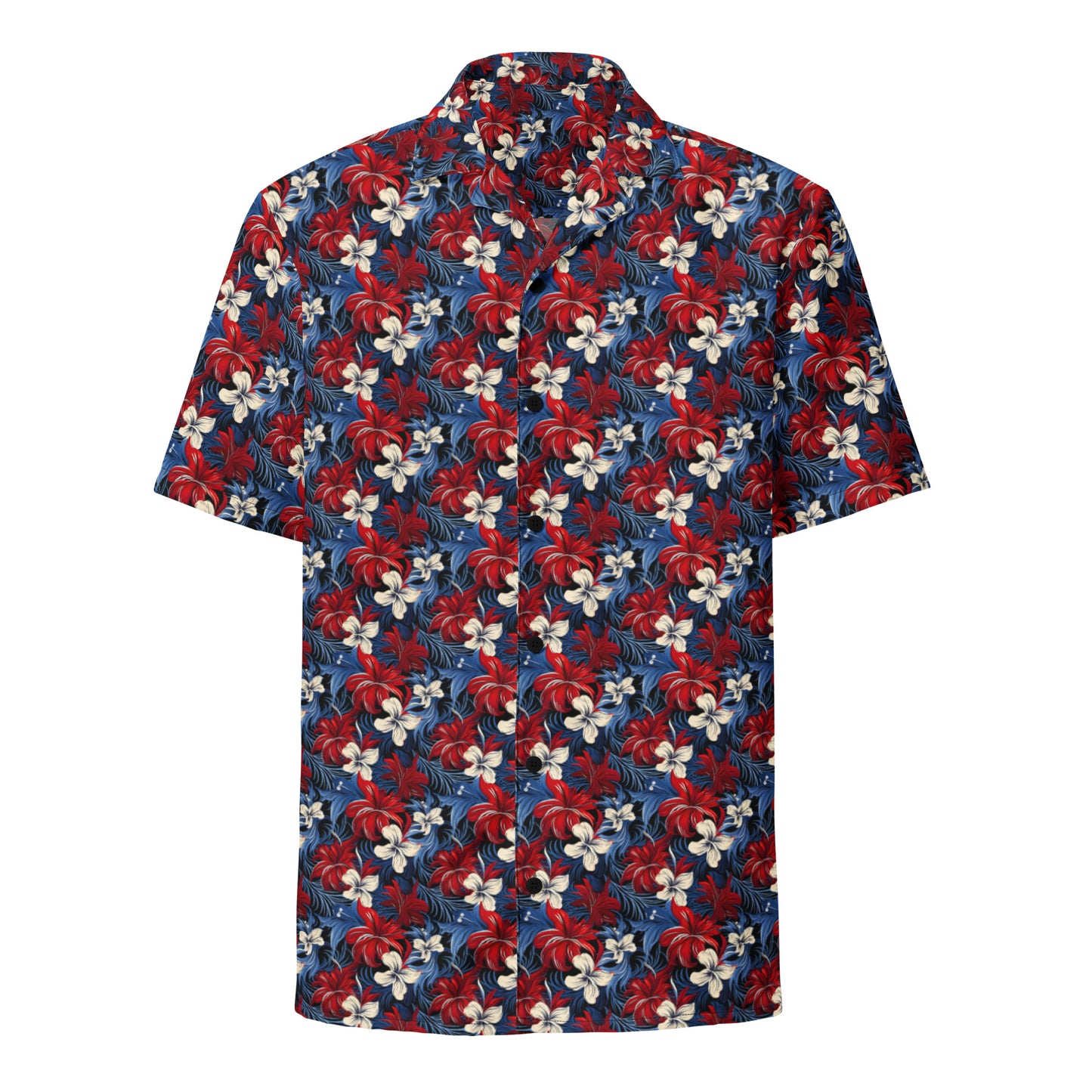 Unisex Button Shirt: Floral Print 05