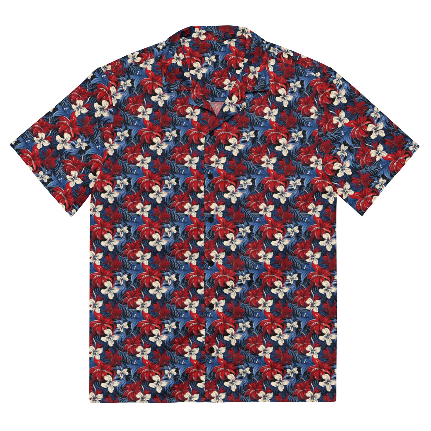 Unisex Button Shirt: Floral Print 05