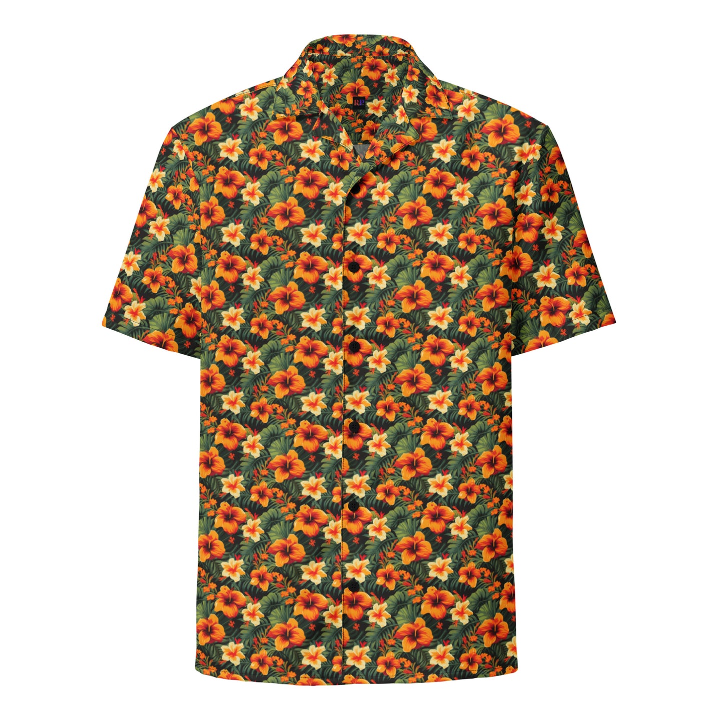 Unisex Button Shirt: Floral Print 06