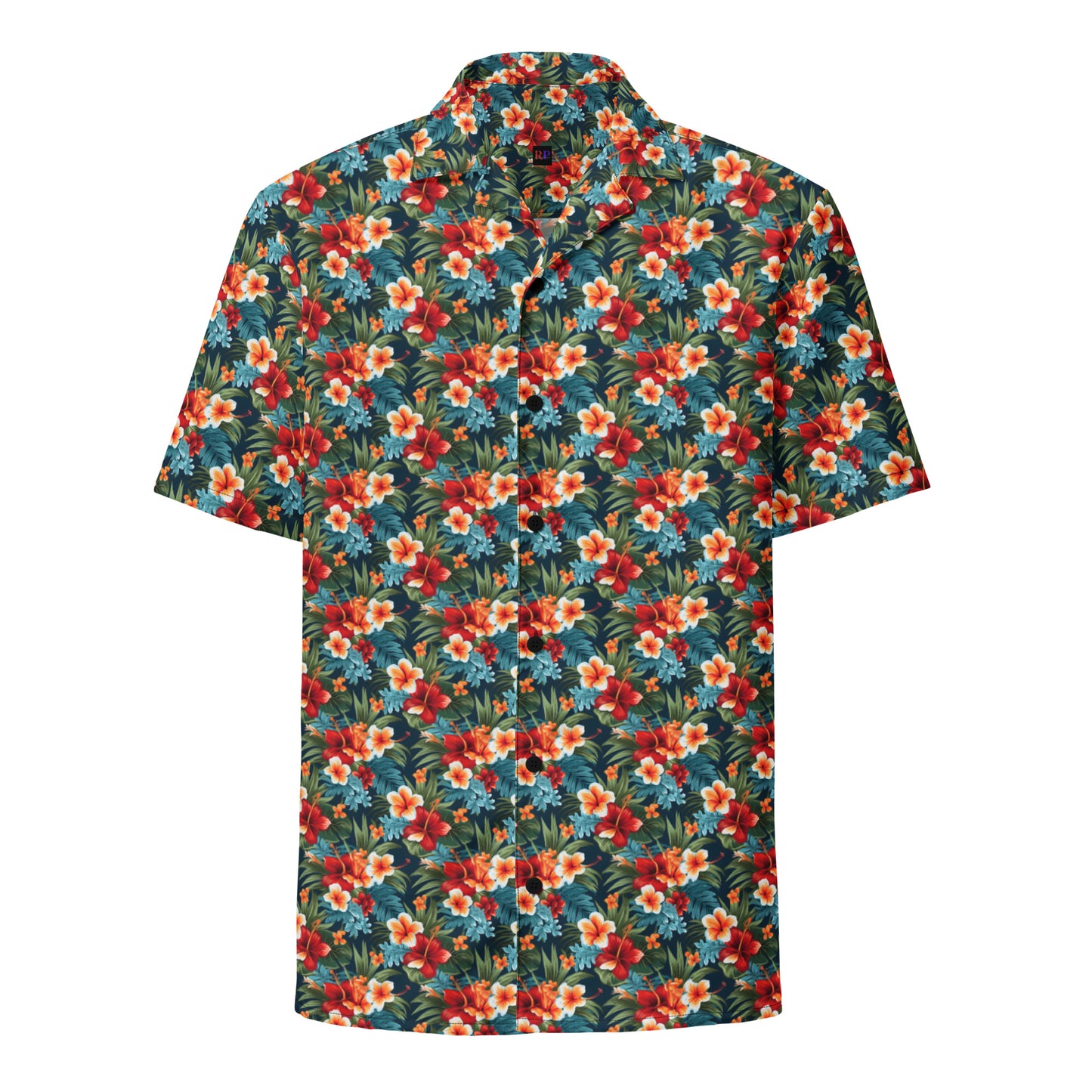 Unisex Button Shirt: Floral Print 07