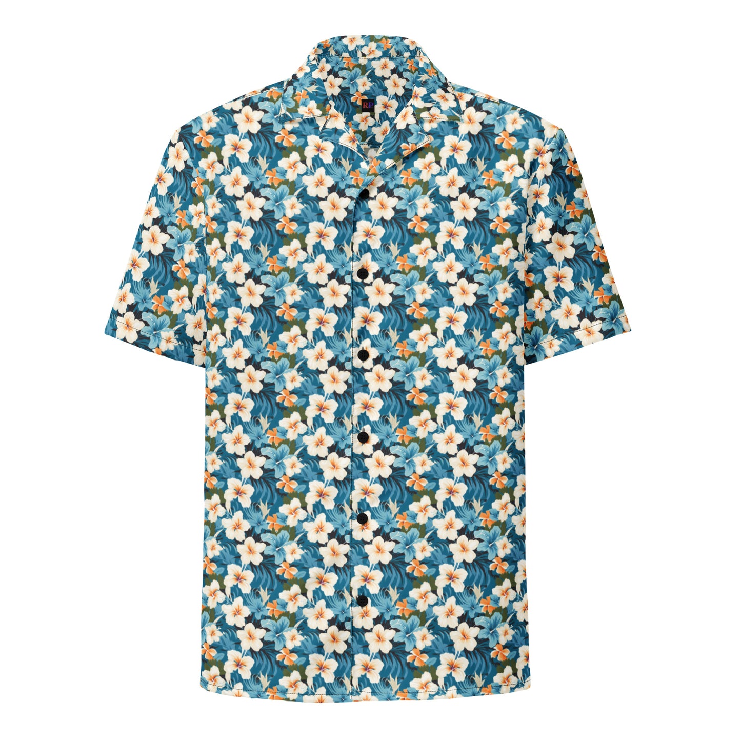 Unisex Button Shirt: Floral Print 08