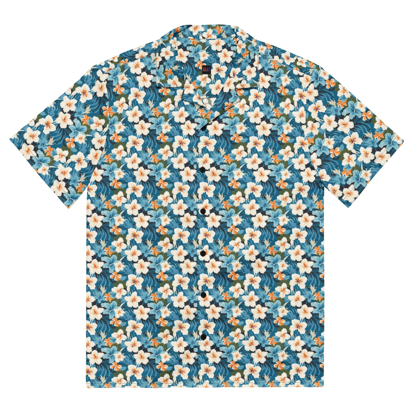 Unisex Button Shirt: Floral Print 08