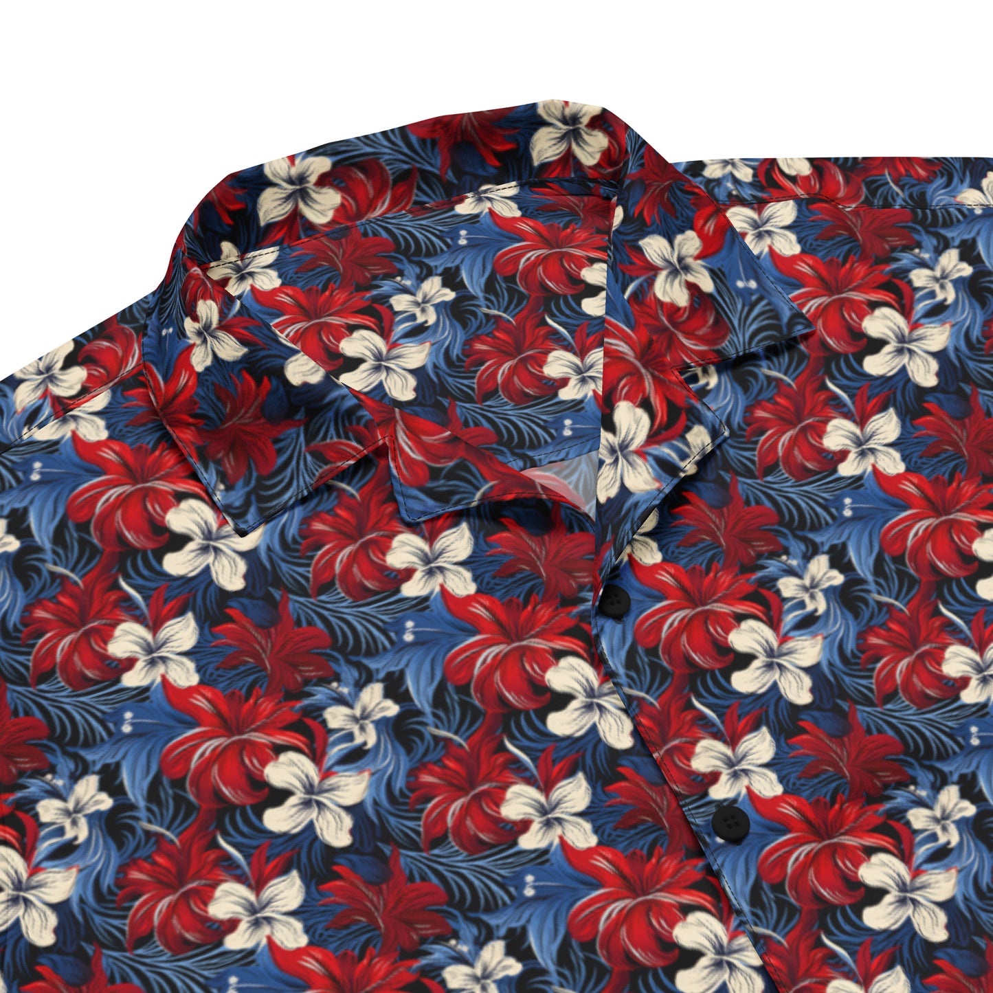 Unisex Button Shirt: Floral Print 05