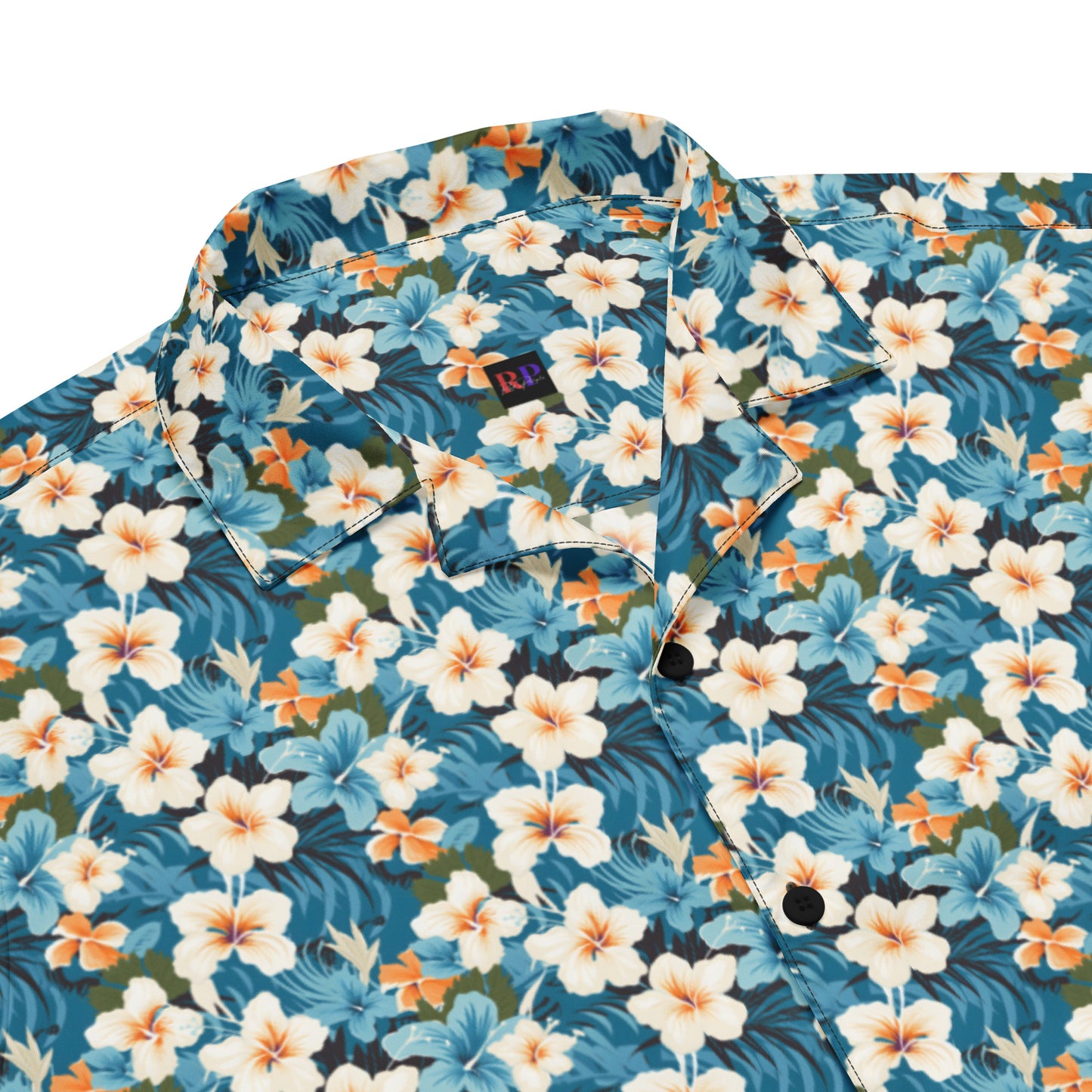 Unisex Button Shirt: Floral Print 08