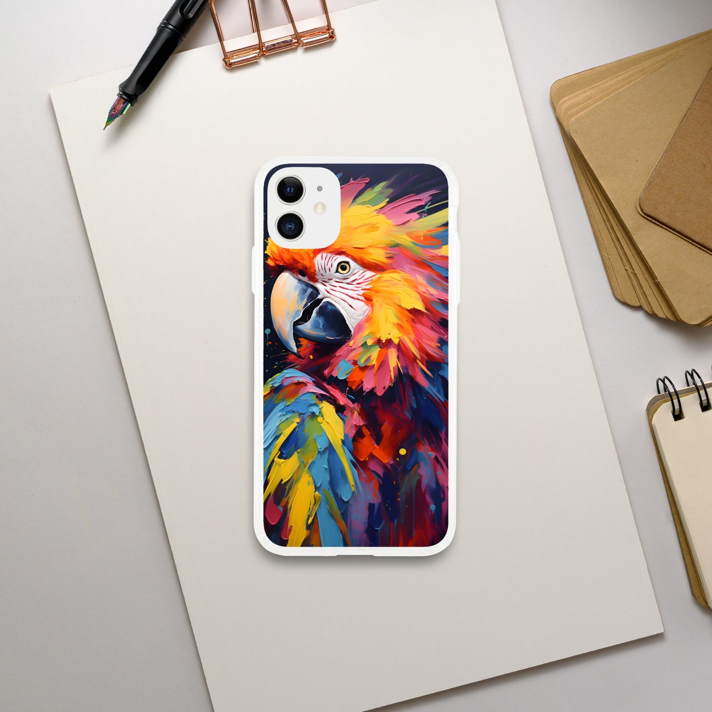 Neon Zoo: iPhone Clear Case: Macaw