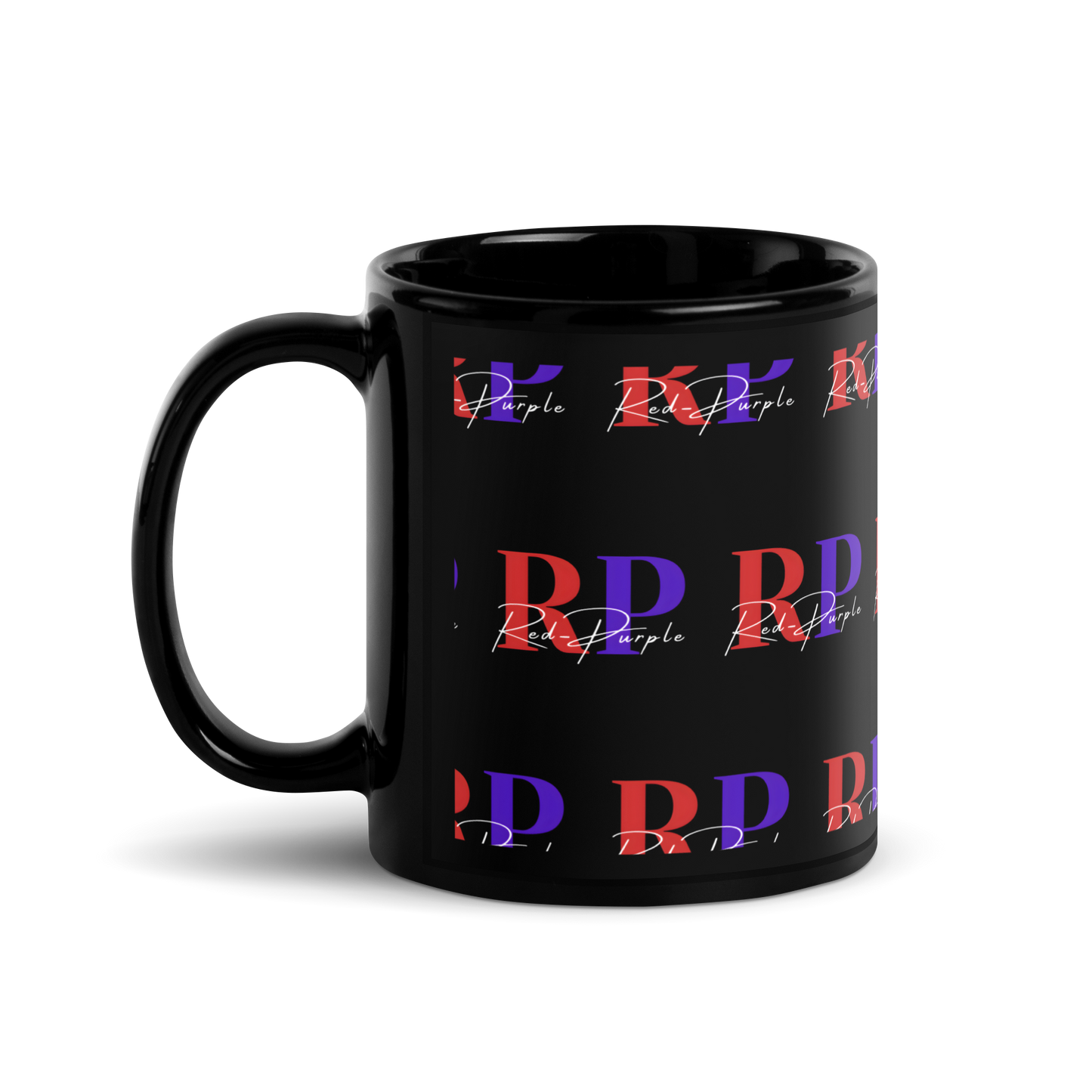 Red-Purple Black 11oz Glossy Mug