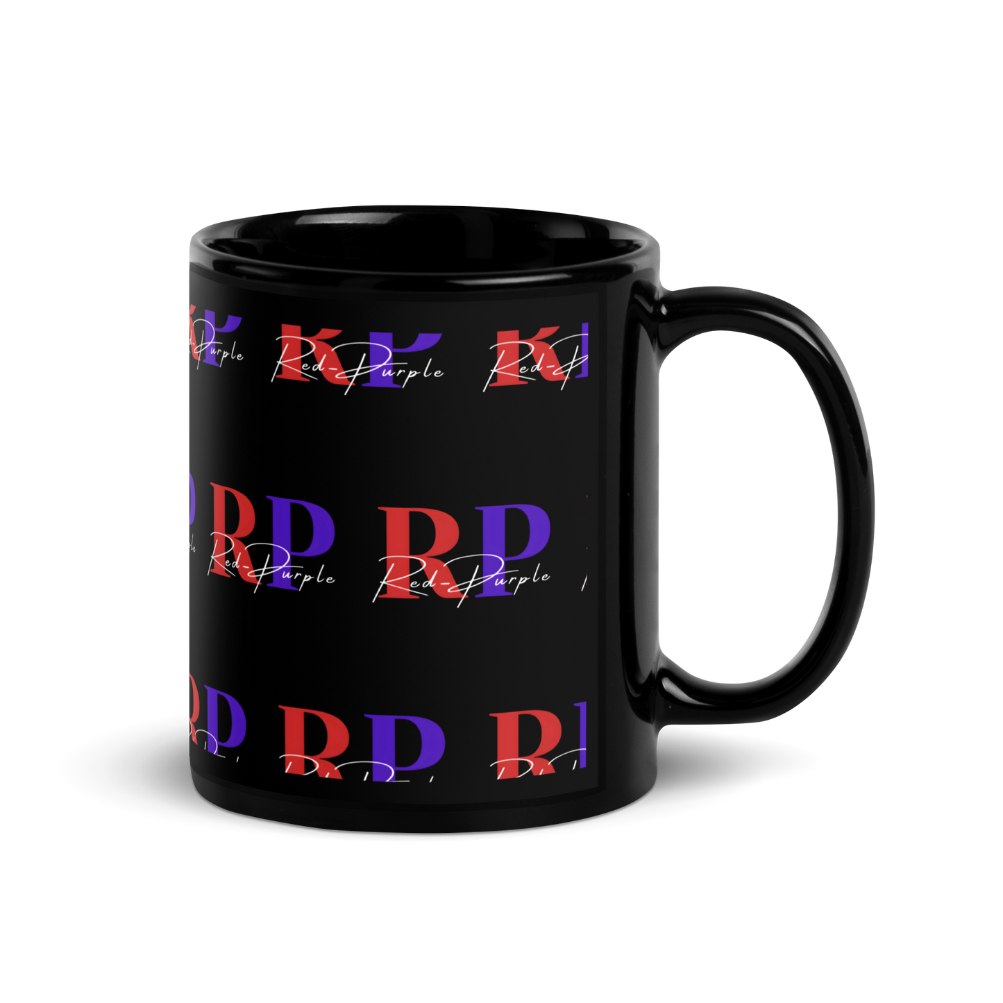 Red-Purple Black 11oz Glossy Mug