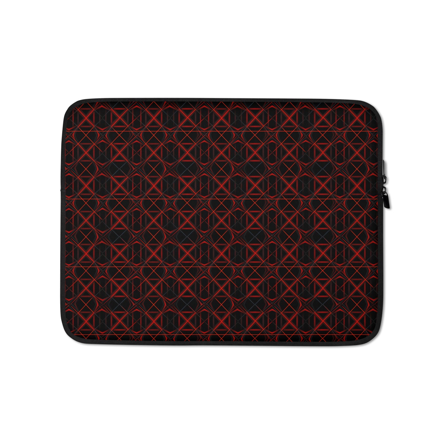 Laptop Sleeve: Black and Red Geometric