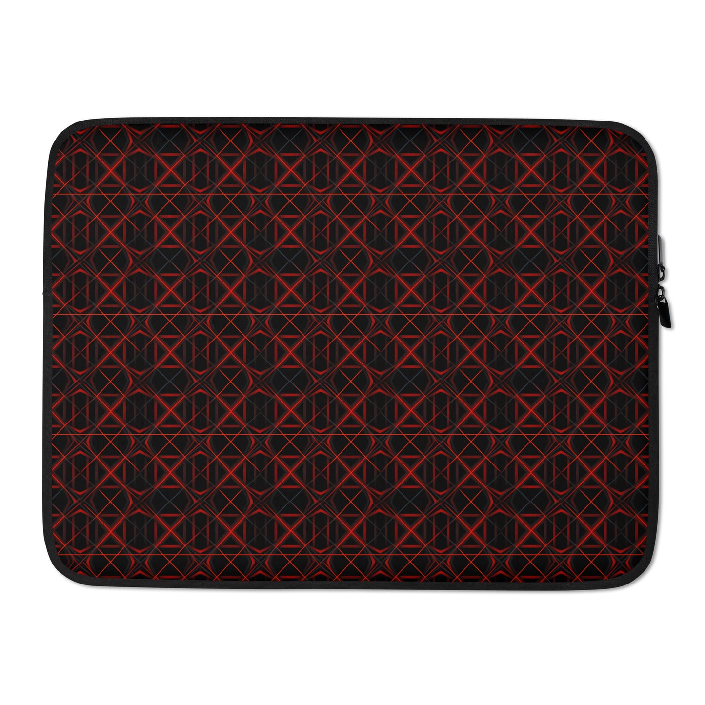 Laptop Sleeve: Black and Red Geometric