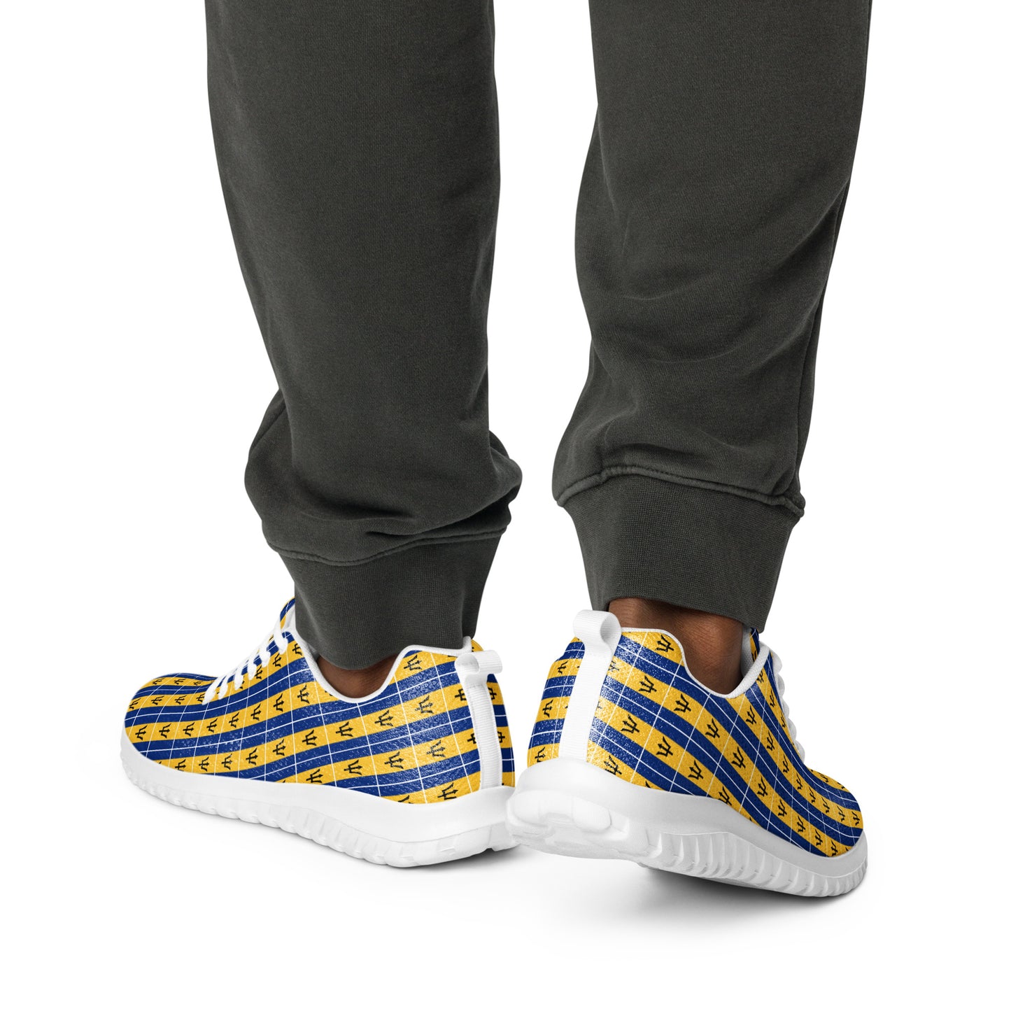 Men’s Athletic Shoes: Barbados - Patterned Flag