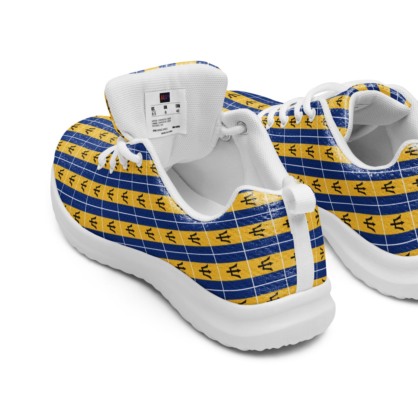 Men’s Athletic Shoes: Barbados - Patterned Flag