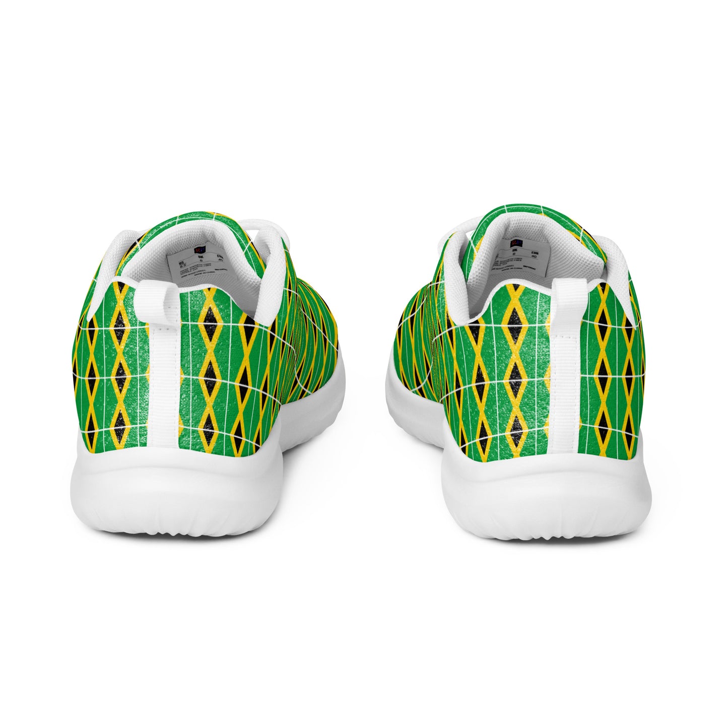 Men’s Athletic Shoes: Jamaica - Patterned Flag