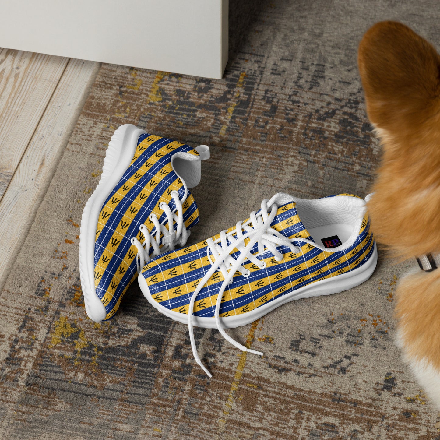 Men’s Athletic Shoes: Barbados - Patterned Flag