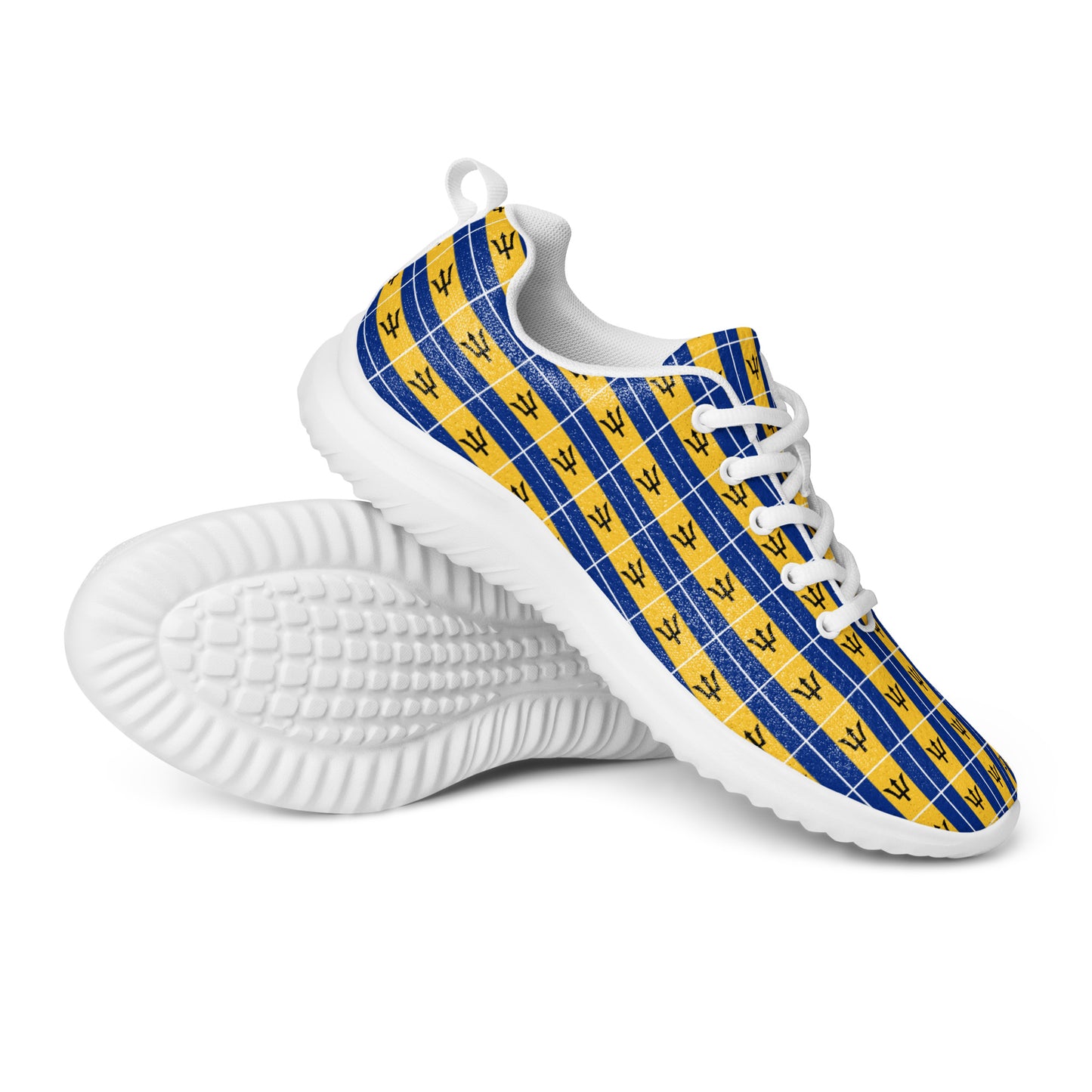 Men’s Athletic Shoes: Barbados - Patterned Flag