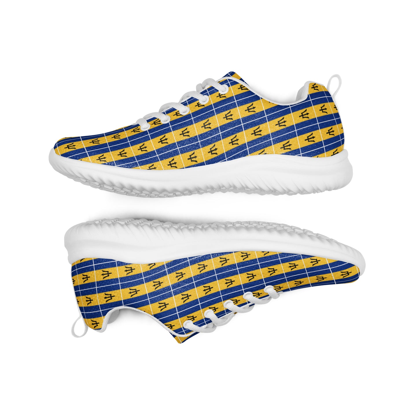 Men’s Athletic Shoes: Barbados - Patterned Flag