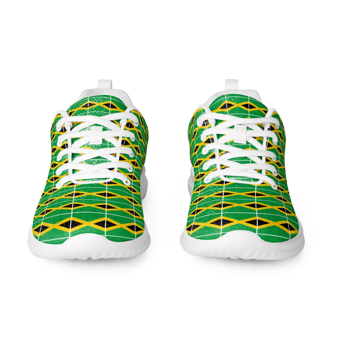 Men’s Athletic Shoes: Jamaica - Patterned Flag