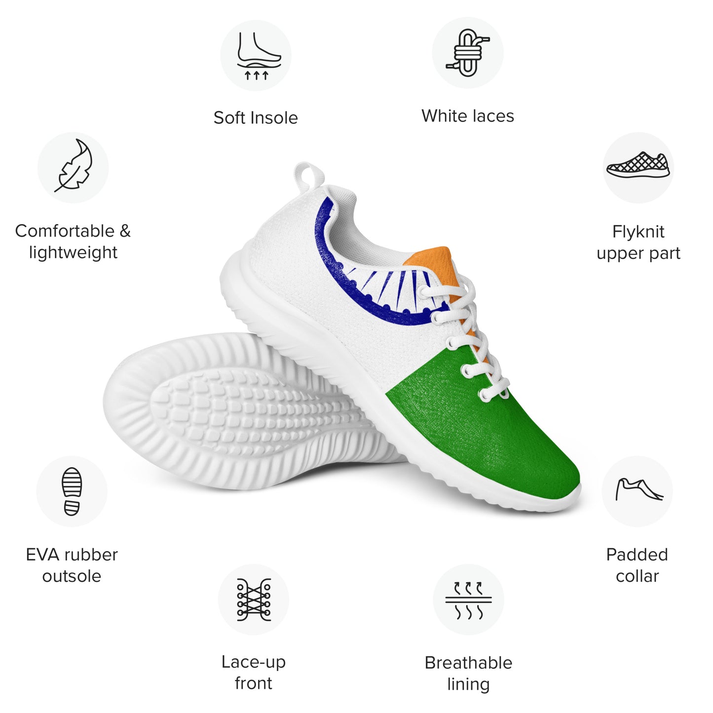 Men’s Athletic Shoes: India - Large Flag